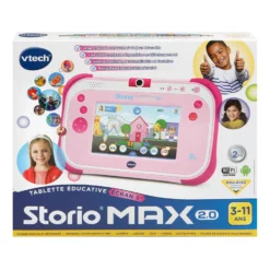 Tablette STORIO MAX 2.0 5' Rose - Tablette Enfant Multimédia -VTech Jouets Soldes Magasin 108855 tablette storio max rose 1 1