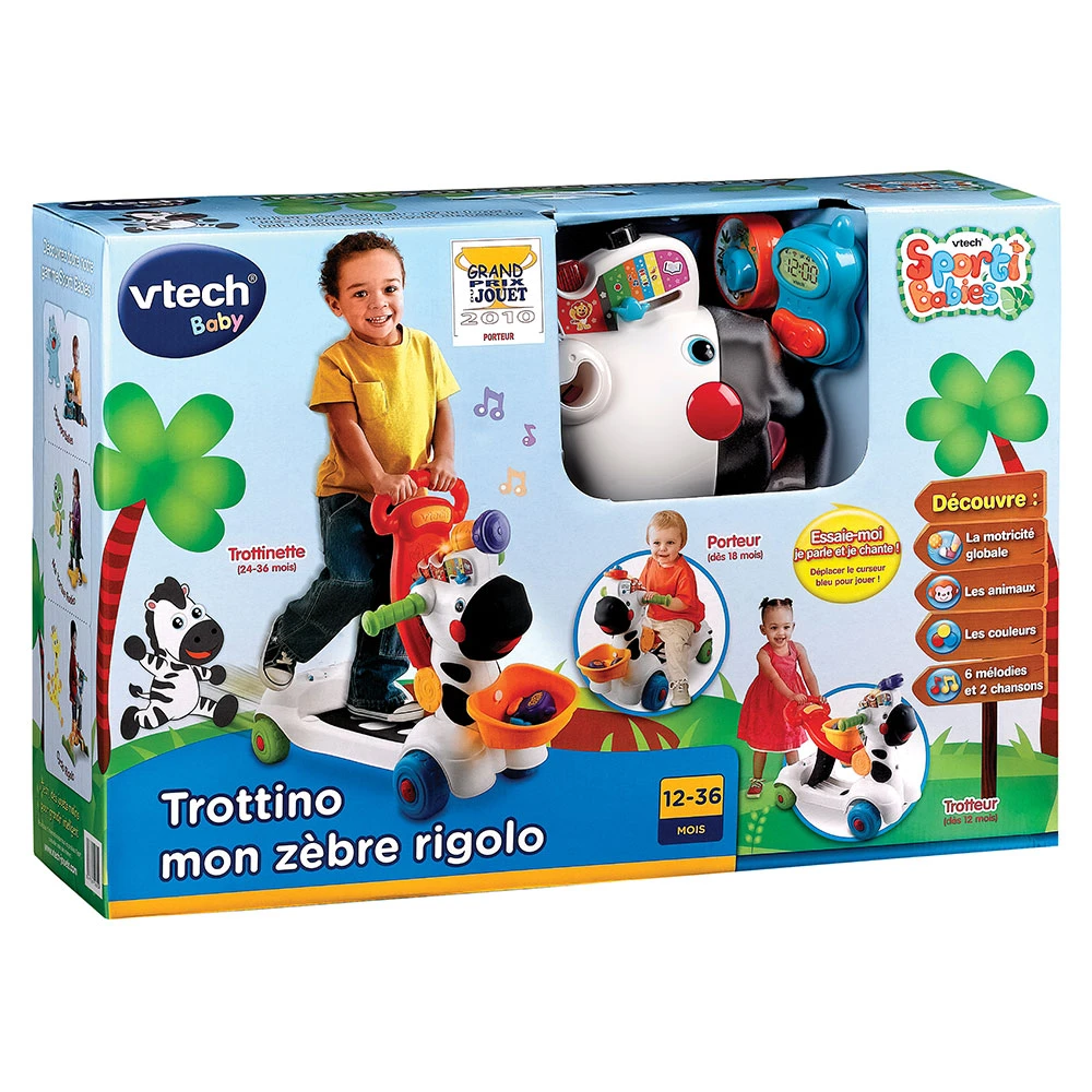 VTECH BABY Trotinette Parlante Trottino Mon Zèbre Rigolo 3 VTECH BABY Trotinette Parlante Trottino Mon Zèbre Rigolo – Image 3