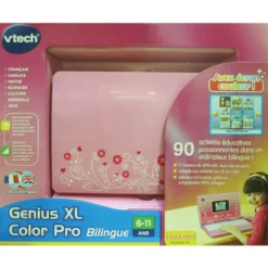 VTech Genius XL Color Pro Bilingue Rose - Ordinateur éducatif -VTech Jouets Soldes Magasin 133865 Genius XL Color Pro bilingue rose 3