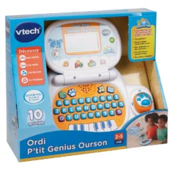 VTech Ordi P'tit Genius Ourson Bleu - Ordinateur éducatif 7 VTech Ordi P'tit Genius Ourson Bleu - Ordinateur éducatif -VTech Jouets Soldes Magasin 139505 Ordi Ptit Genius Ourson bleu boite