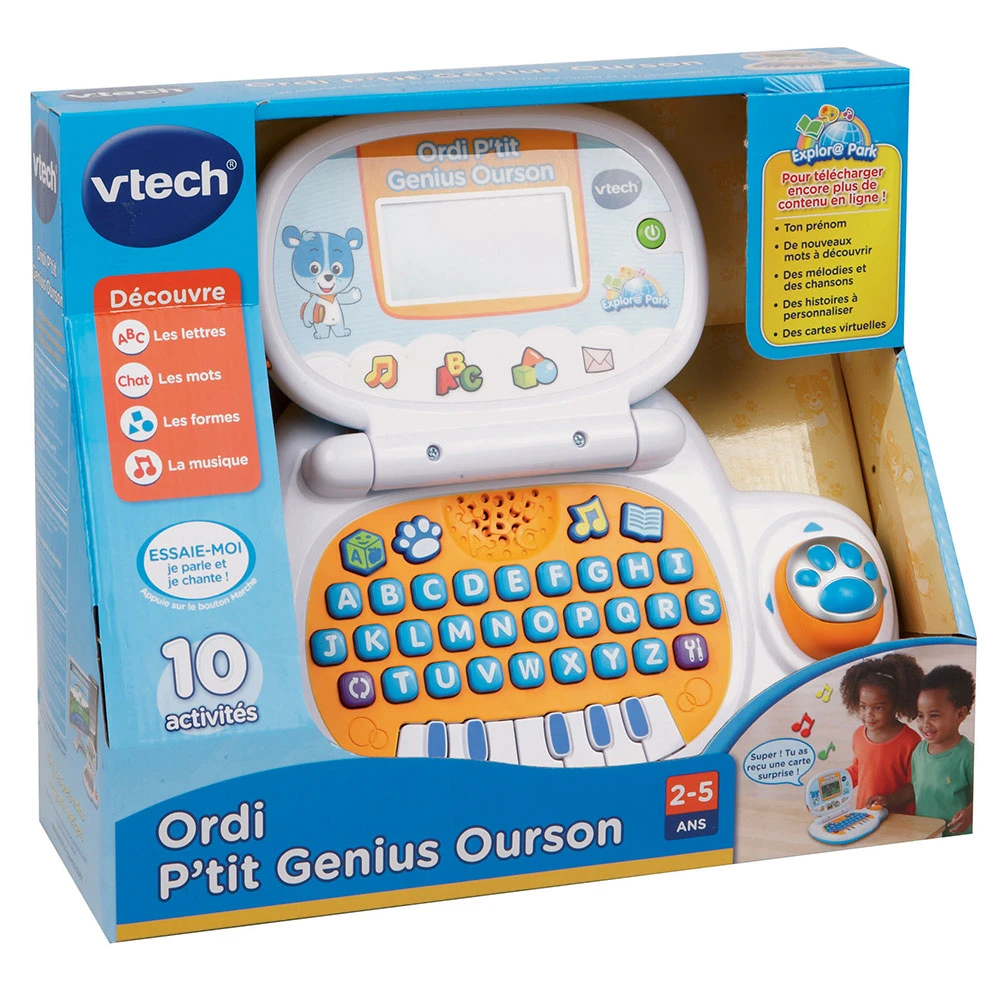 VTech Ordi P'tit Genius Ourson Bleu - Ordinateur éducatif 4 VTech Ordi P'tit Genius Ourson Bleu - Ordinateur éducatif – Image 4