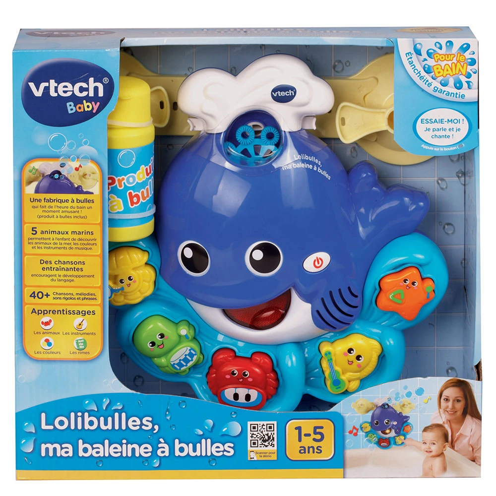 VTECH BABY Lolibulles, Ma Baleine à Bulles - Jouet Musical 4 VTECH BABY Lolibulles, Ma Baleine à Bulles - Jouet Musical – Image 4