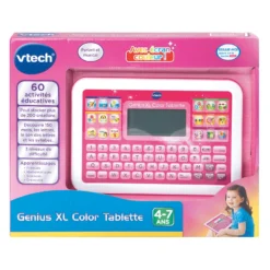 VTech Genius XL Color Tablette Rose - Tablette éducative -VTech Jouets Soldes Magasin 155255 genius xl tablette color rose boite
