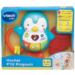 VTECH BABY Hochet P'tit Pingouin 7 VTECH BABY Hochet P'tit Pingouin -VTech Jouets Soldes Magasin 165605 Hochet Ptit pingouin boite