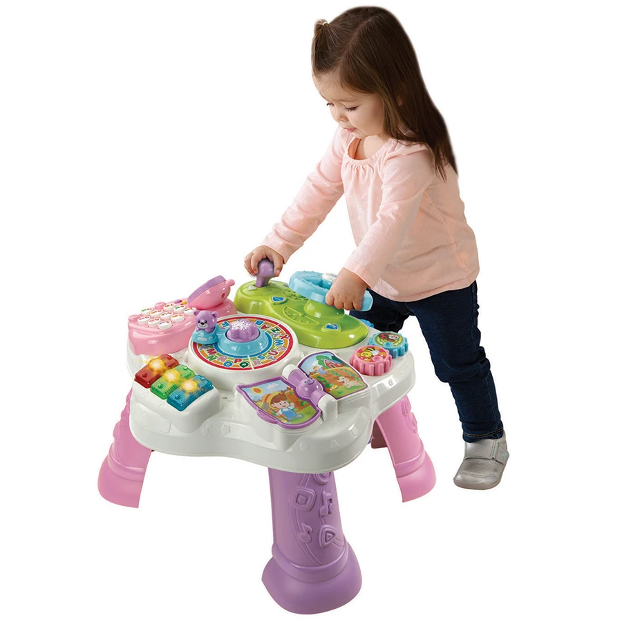 VTECH BABY Ma Table D'activités Bilingue (rose) 2 VTECH BABY Ma Table D'activités Bilingue (rose) – Image 2