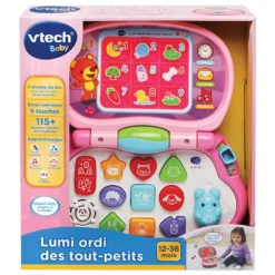 VTECH BABY Lumi Ordi Des Tout-petits Rose 7 VTECH BABY Lumi Ordi Des Tout-petits Rose -VTech Jouets Soldes Magasin 191255 Lumi ordi des tout petits rose boite