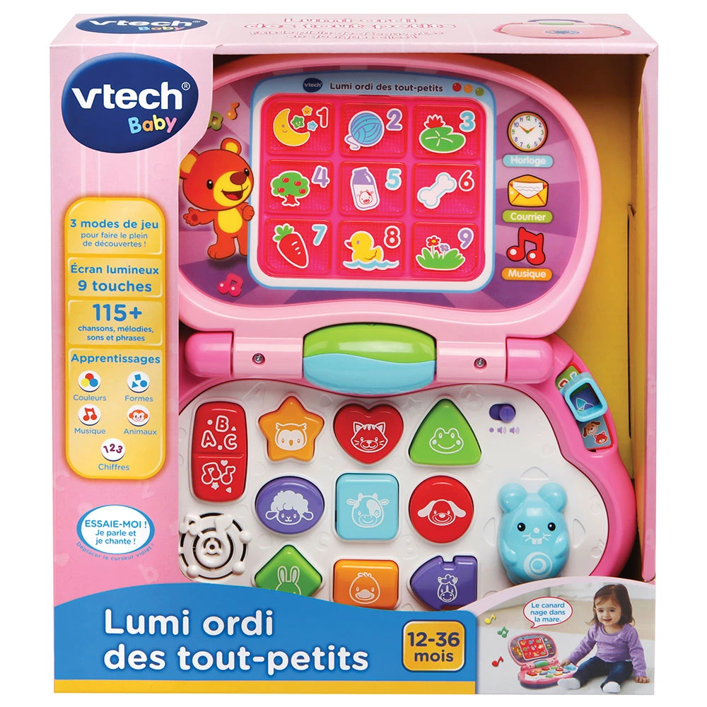 VTECH BABY Lumi Ordi Des Tout-petits Rose 4 VTECH BABY Lumi Ordi Des Tout-petits Rose – Image 4