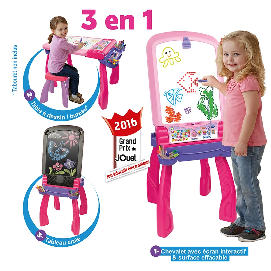 VTech Magi Chevalet Interactif 3 En 1 Rose 4 VTech Magi Chevalet Interactif 3 En 1 Rose – Image 4