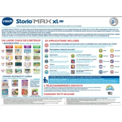 Tablette éducative STORIO MAX XL 2.0 Bleue 7 Tablette éducative STORIO MAX XL 2.0 Bleue -VTech Jouets Soldes Magasin 194605 storio max xl 2.0 dos
