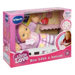 Poupée Interactive à Bercer - Little Love -VTech Jouets Soldes Magasin 196605 LittleLove bebe a bercer boite
