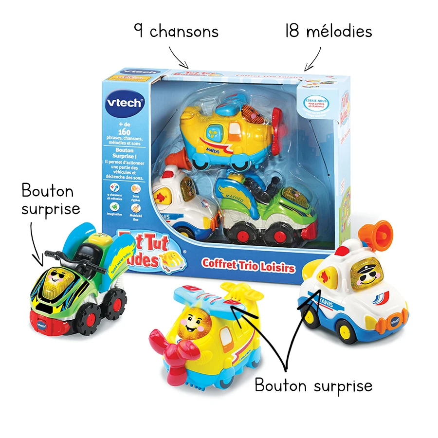 Coffret Trio De Petites Voitures - Tut Tut Bolides 1 Coffret Trio De Petites Voitures - Tut Tut Bolides