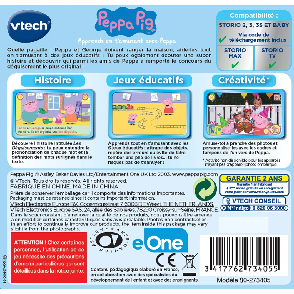 Peppa Pig - Cartouche De Jeu Storio 2 Peppa Pig - Cartouche De Jeu Storio – Image 2