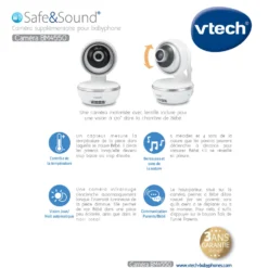 Camera Supplémentaire Pour Babyphone BM4550 -VTech Jouets Soldes Magasin 301651 Camera supp pour BM4550 dos