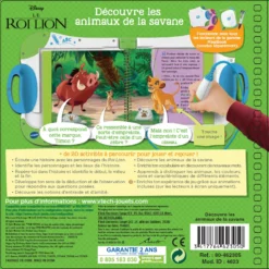 Le Roi Lion - Découvre Les Animaux De La Savane -VTech Jouets Soldes Magasin 462305 MagiBook Le Roi Lion DC3A9couvre les animaux de la savane dos boite