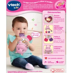 VTECH BABY Croc'hippo - Rose -VTech Jouets Soldes Magasin 502555 croc hippo rose dos boite