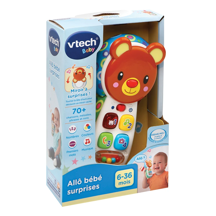 VTECH BABY Allo Bébé Surprises Brun 4 VTECH BABY Allo Bébé Surprises Brun – Image 4
