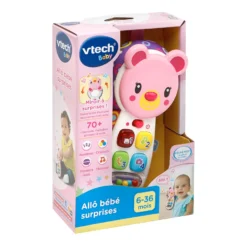 VTECH BABY Allo Bébé Surprises Rose 7 VTECH BABY Allo Bébé Surprises Rose -VTech Jouets Soldes Magasin 502705 Allo bebe surprise rose boite