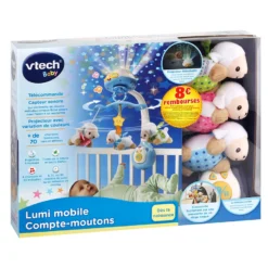 VTECH BABY Lumi Mobile Compte-moutons Bleu - Mobile Pour Bébé 9 VTECH BABY Lumi Mobile Compte-moutons Bleu - Mobile Pour Bébé -VTech Jouets Soldes Magasin 503305 lumimobile compte mouton 4