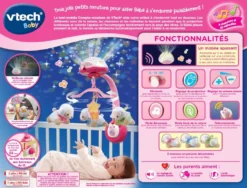 VTECH BABY Lumi Mobile Compte-moutons Rose - Mobile Bébé 13 VTECH BABY Lumi Mobile Compte-moutons Rose - Mobile Bébé -VTech Jouets Soldes Magasin 503355 dos boC3AEte