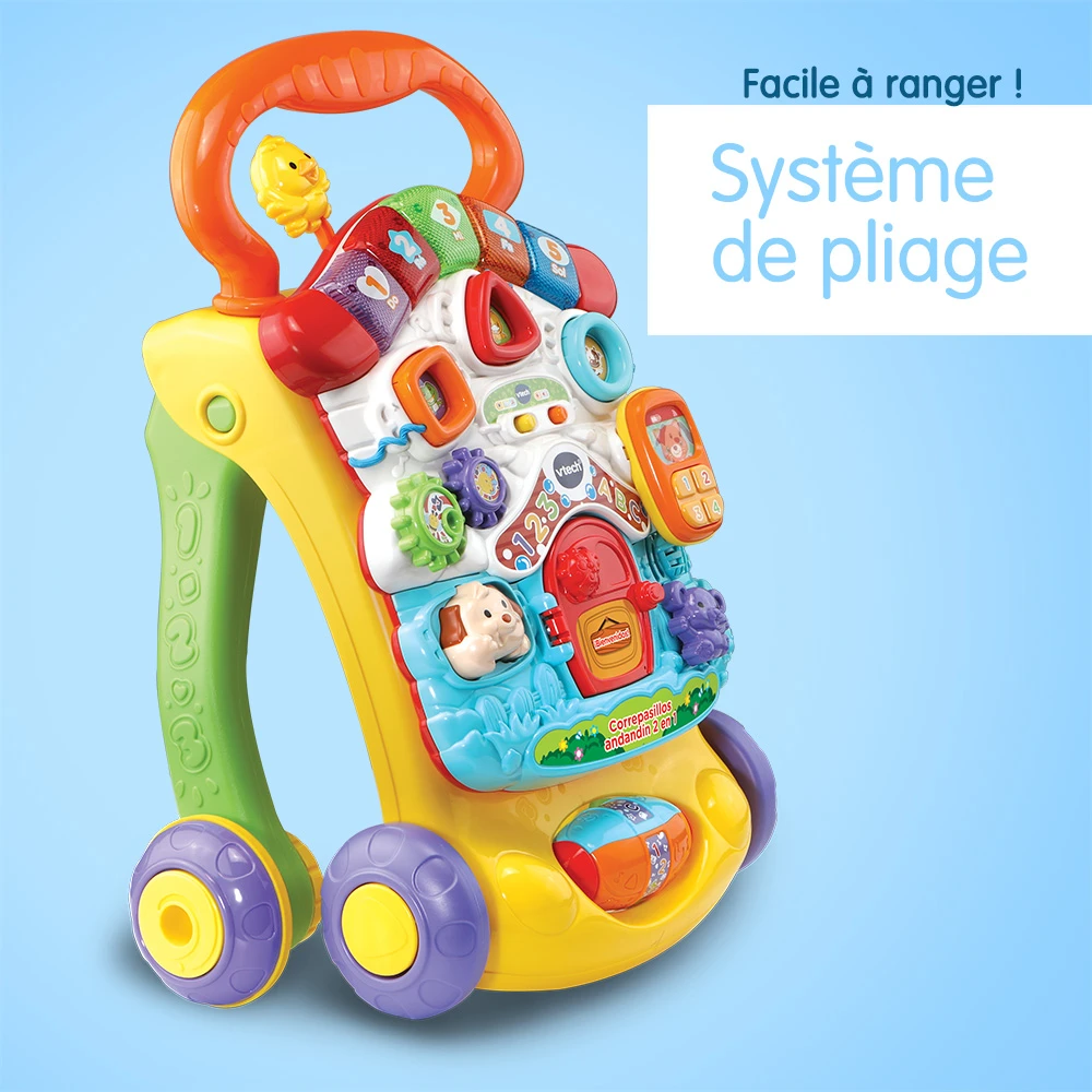 VTECH BABY Super Trotteur Parlant 2 En 1 Orange 2 VTECH BABY Super Trotteur Parlant 2 En 1 Orange – Image 2