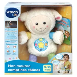 VTECH BABY Mon Mouton Comptines Câlines - Peluche Interactive 6 VTECH BABY Mon Mouton Comptines Câlines - Peluche Interactive -VTech Jouets Soldes Magasin 506705 Mon mouton comptines cC3A2lines boite