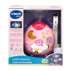 VTECH BABY Lumi Mouton Nuit Enchantée Rose - Veilleuse Lumineuse Et Musicale -VTech Jouets Soldes Magasin 508755 lumi mouton nuit enchantee boite