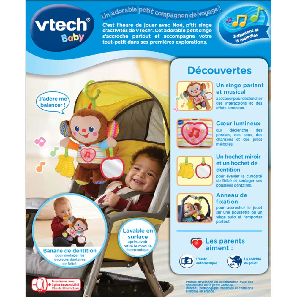 VTECH BABY Noé, P'tit Singe D'activités - Jouet D'éveil 4 VTECH BABY Noé, P'tit Singe D'activités - Jouet D'éveil – Image 4