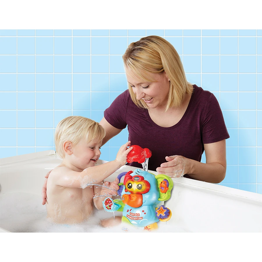 VTECH BABY Lancelot, L'éléphant'eau - Jouet Bain Bébé 2 VTECH BABY Lancelot, L'éléphant'eau - Jouet Bain Bébé – Image 2