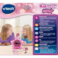 Réveil Enfant Kidimagic Starlight Rose 11 Réveil Enfant Kidimagic Starlight Rose -VTech Jouets Soldes Magasin 520405 kidimagic starlight dos
