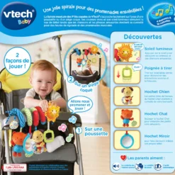 VTECH BABY Spirale Musicale Des P'tits Copains - Hochet -VTech Jouets Soldes Magasin 522105 Spirale musicale des Ptits Copains dos