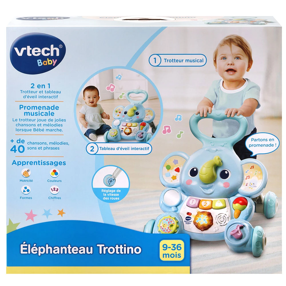VTECH BABY Éléphanteau Trottino - Trotteur Bébé 5 VTECH BABY Éléphanteau Trottino - Trotteur Bébé – Image 5