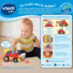 VTECH BABY Titours, Champion De Course - Jouet Roulant -VTech Jouets Soldes Magasin 528405 Titours champion de course dos