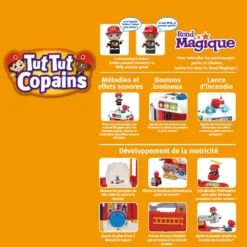 Super Camion Caserne De Pompiers - Tut Tut Copains 11 Super Camion Caserne De Pompiers - Tut Tut Copains -VTech Jouets Soldes Magasin 529805 Tut Tut Copains Super camion caserne de pompiers boite dos