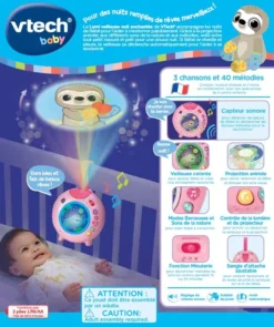 VTECH BABY Lumi Veilleuse Nuit Enchantée Rose 14 VTECH BABY Lumi Veilleuse Nuit Enchantée Rose -VTech Jouets Soldes Magasin 540355 dos boC3AEte