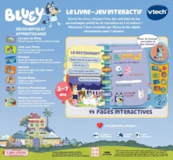 VTech Mon Livre-jeu Interactif De Bluey -VTech Jouets Soldes Magasin 541205 dos boC3AEte