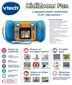 KidiZoom Fun Bleu -VTech Jouets Soldes Magasin 548905 dos boC3AEte