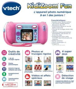 KidiZoom Fun Rose -VTech Jouets Soldes Magasin 548955 dos boC3AEte