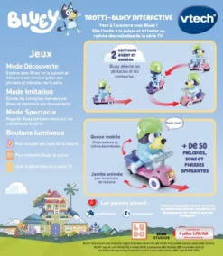 VTech Bluey - Trotti-Bluey Interactive 27 VTech Bluey - Trotti-Bluey Interactive -VTech Jouets Soldes Magasin 563805 dos boC3AEte