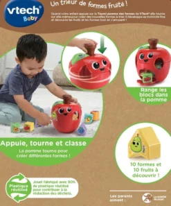 VTech Tourni Pomme Des Formes -VTech Jouets Soldes Magasin 564605 dos boC3AEte