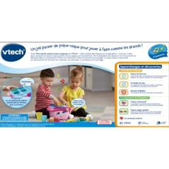 VTech Mon Panier Pique-nique Magique 6 VTech Mon Panier Pique-nique Magique -VTech Jouets Soldes Magasin 603605 panier pique nique magique dos boite