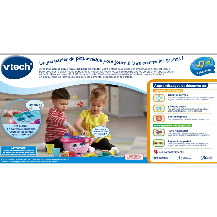 VTech Mon Panier Pique-nique Magique 3 VTech Mon Panier Pique-nique Magique – Image 3