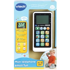 VTECH BABY Mon Téléphone émoti'fun Noir & Blanc - Téléphone D'imitation 6 VTECH BABY Mon Téléphone émoti'fun Noir & Blanc - Téléphone D'imitation -VTech Jouets Soldes Magasin 603785 telephone emoti fun noir 1