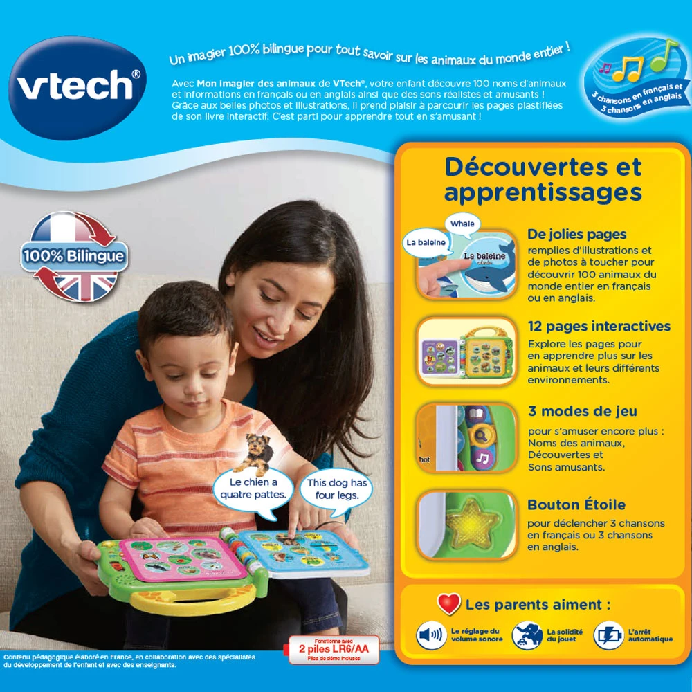 VTECH BABY Mon Imagier Des Animaux Bilingue 6 VTECH BABY Mon Imagier Des Animaux Bilingue – Image 6