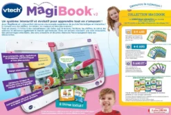 MagiBook V2 - Starter Pack Rose + Livre Cory Bolides -VTech Jouets Soldes Magasin 613188 dos boC3AEte