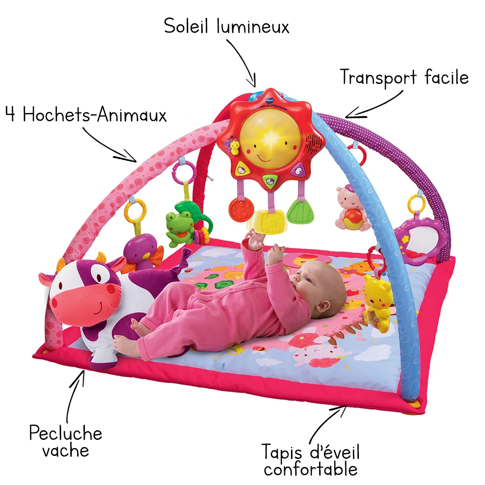 VTECH BABY Lumi Tapis Des P'tits Copains Rose - Tapis D'éveil 1 VTECH BABY Lumi Tapis Des P'tits Copains Rose - Tapis D'éveil