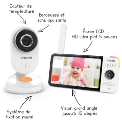 Babyphone Vidéo Wide View HD - BM818 - (écran 5 Ultra Plat HD - Veilleuse) 11 Babyphone Vidéo Wide View HD - BM818 - (écran 5 Ultra Plat HD - Veilleuse) -VTech Jouets Soldes Magasin 80 302626 visuel flC3A8ches