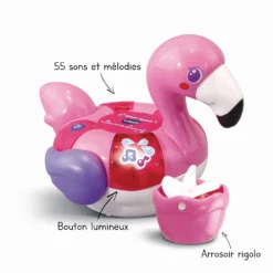 VTech Magic'Splash - P'tites Bouées Animaux -VTech Jouets Soldes Magasin 80 411105 MagicSplash Ptites bouC3A9es animaux flamant rose infos