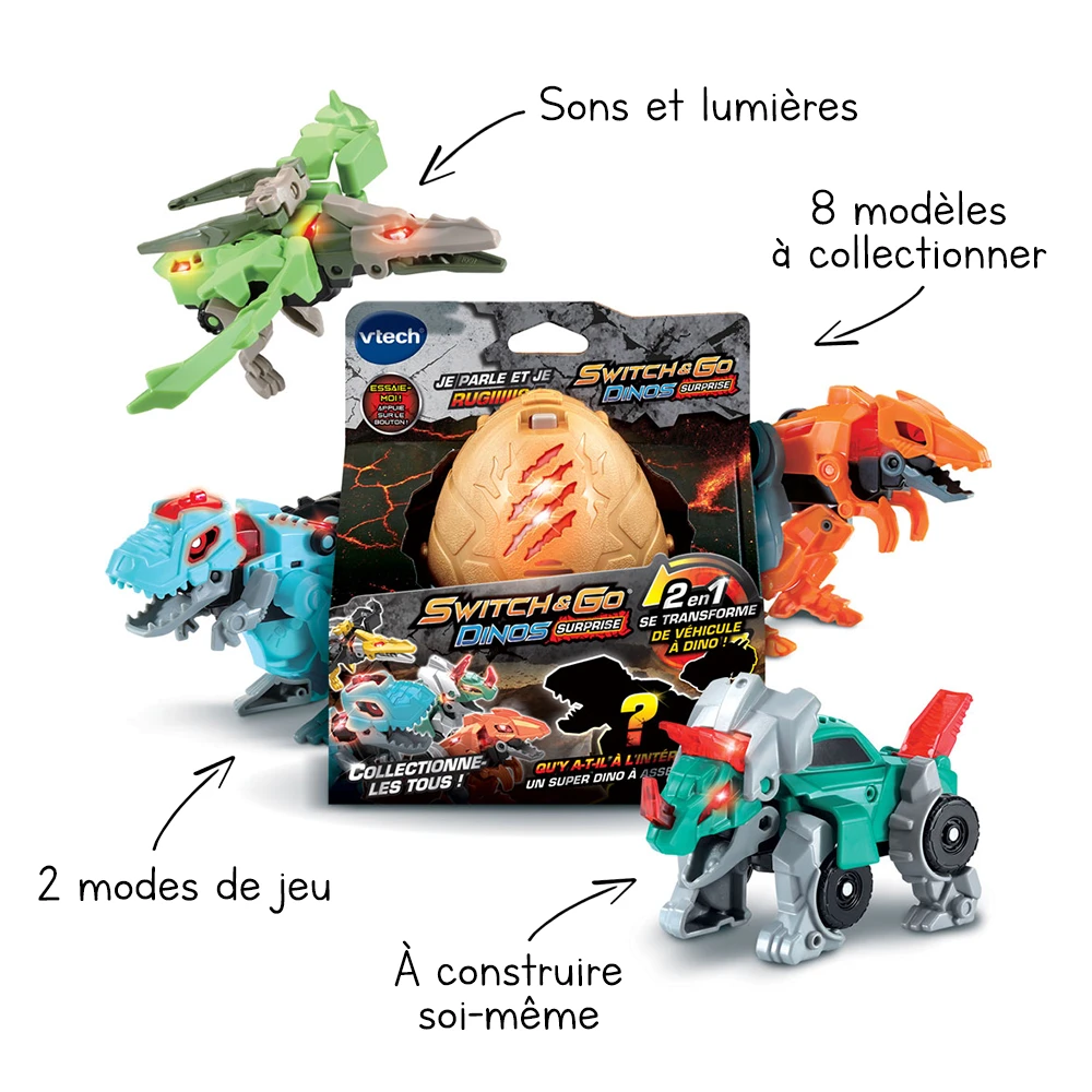 Switch & Go Dinos Surprise - 8 Modèles à Collectionner 2 Switch & Go Dinos Surprise - 8 Modèles à Collectionner – Image 2