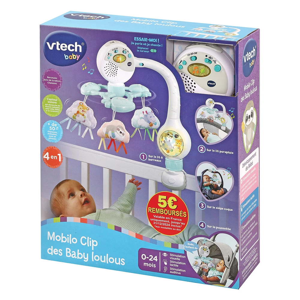 VTECH BABY Mobilo Clip Des Baby Loulous 8 VTECH BABY Mobilo Clip Des Baby Loulous – Image 8
