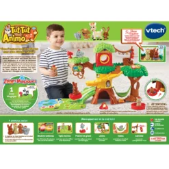 Tut Tut Animo - Arbre Cabane Interactif 15 Tut Tut Animo - Arbre Cabane Interactif -VTech Jouets Soldes Magasin 80 515105 dos boite